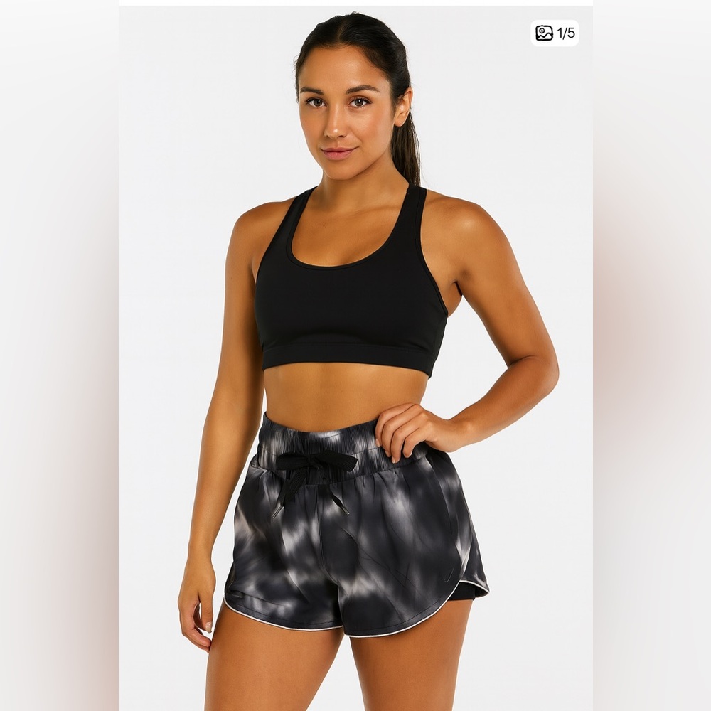 Women's Athletic Ombre Shorts in Black and Gray - Picture 1 of 9